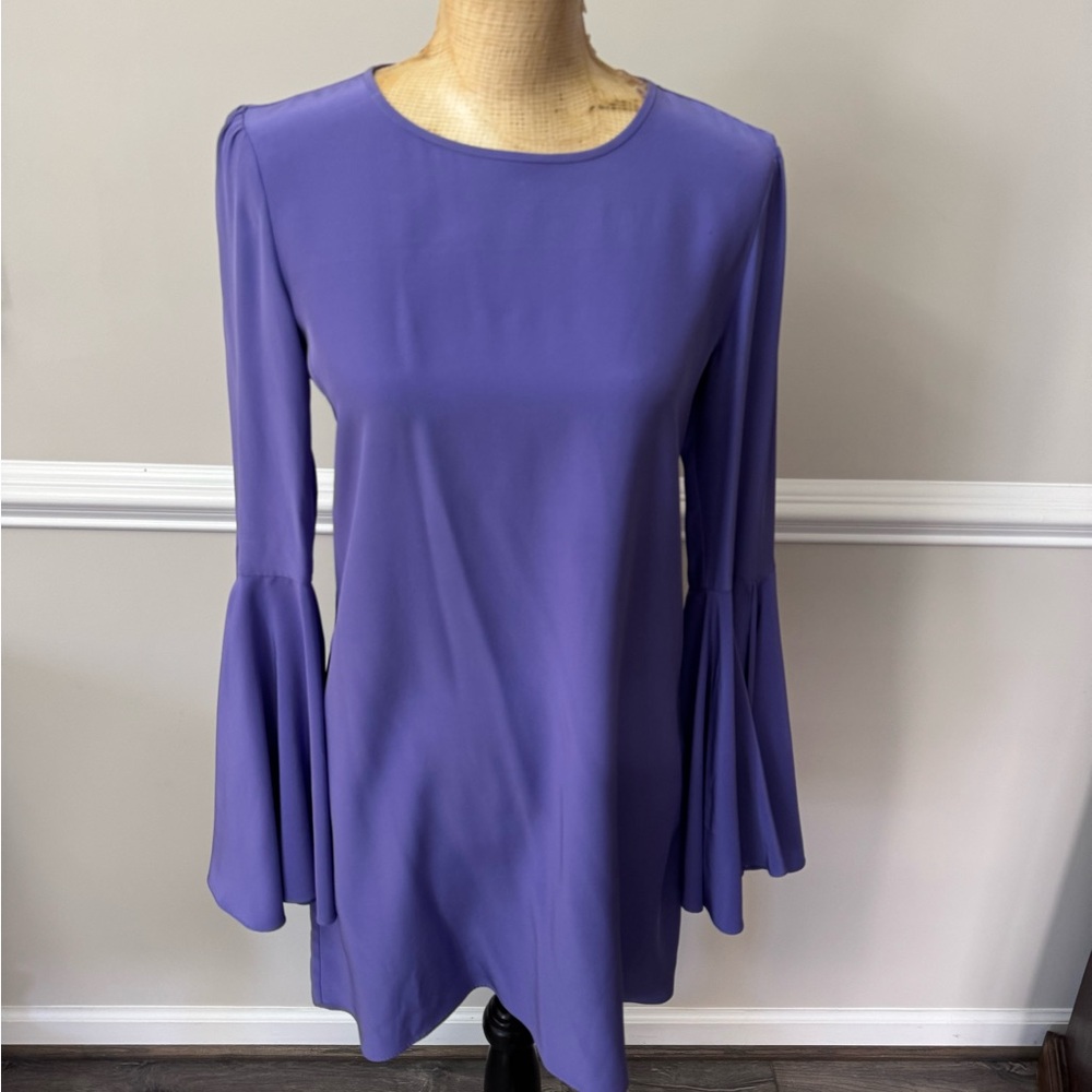 Elizabeth and James XS Elegant Purple Long Sleeve‎ Dress